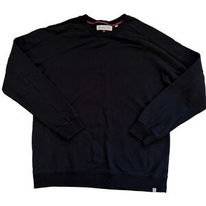 Sovereign Code Sweater Size Large Solid Black Pullover Crew Neck Long Sleeve